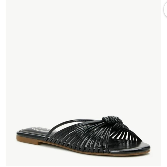 Scoop Shoes - Scoop Braided Knot Slide Sandals Women's Size 6.5 Black New in Box